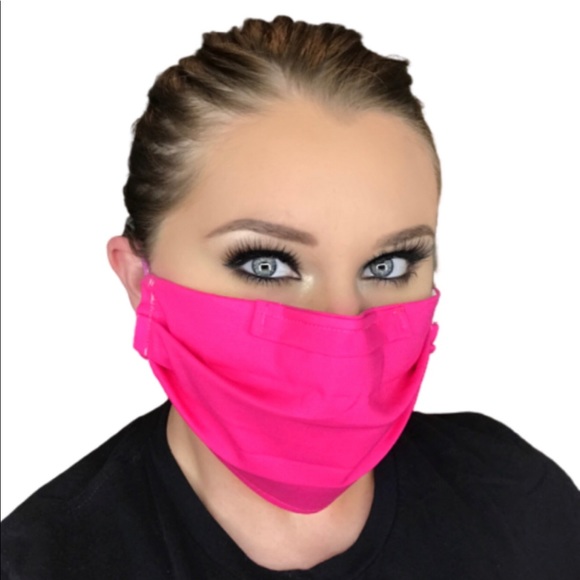 3 LAYER Face Mask has Nose Guard w discount ship - Picture 7 of 8